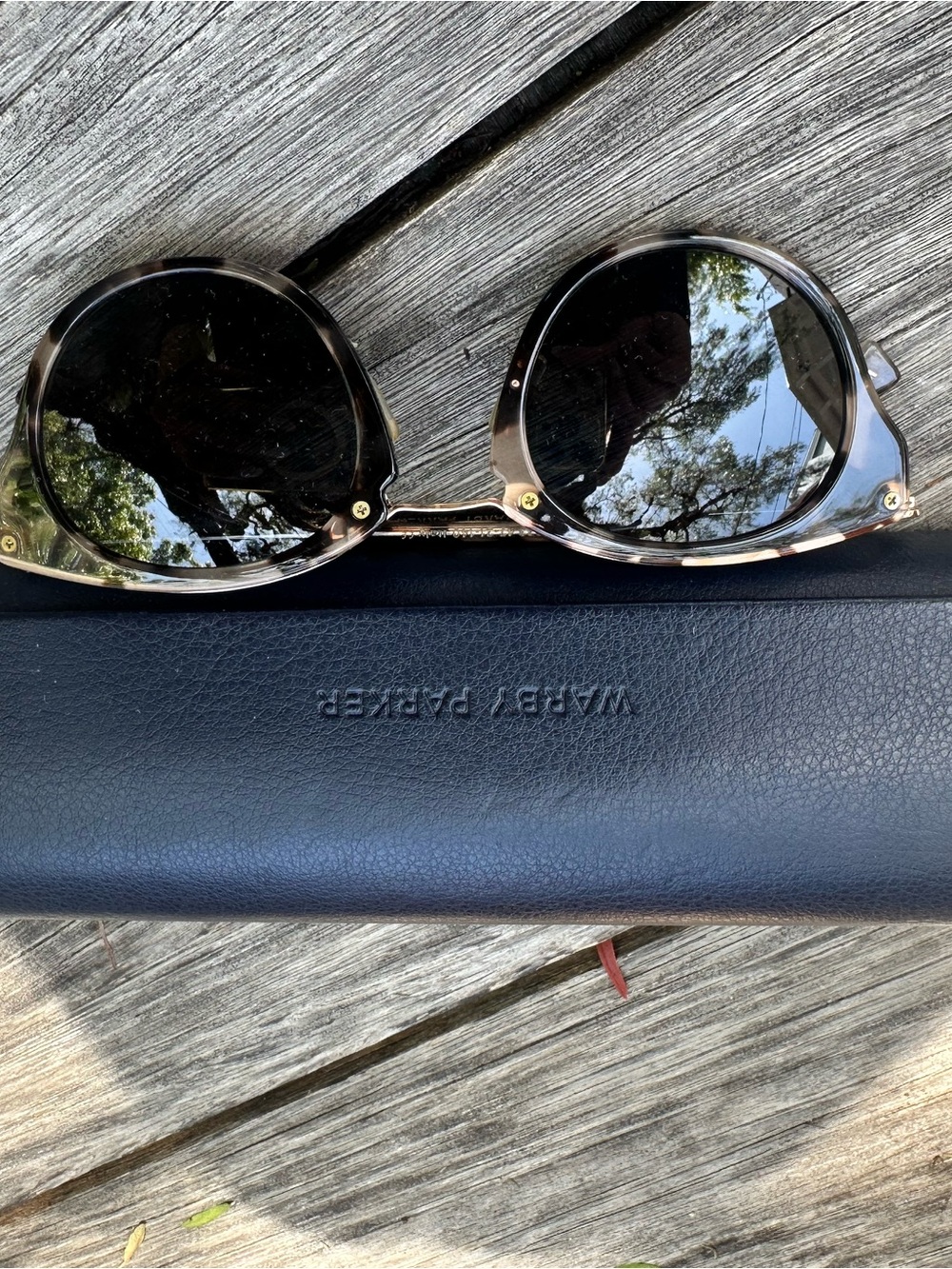 Warby Parker Tortoiseshell Round Frames with Black Lenses